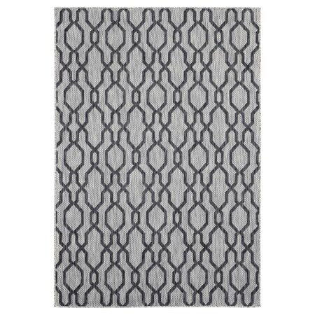Manmade Augusta Belle Mare Black Rectangle Area Rug - Black - 5 ft. 3 in. x 7 ft. 6 in. MA3079993